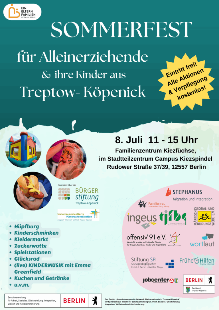 Sommerfest für Alleinerziehende in Treptow-Köpenick