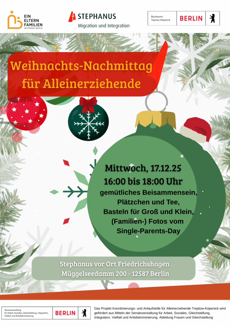 Weihnachtsnachmittag für Alleinerziehende 2025
