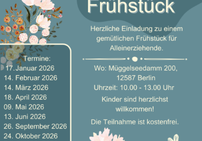 Frühstück für Alleinerziehende im Familienzentrum Friedrichshagen