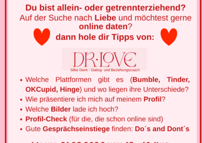Online-Dating für Alleinerziehende – Workshop zum Single-Parents-Day 21.03.2026