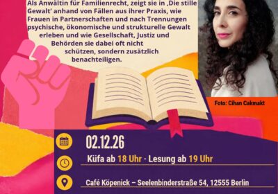 Lesung mit Asha Hedayati „Die stille Gewalt.“